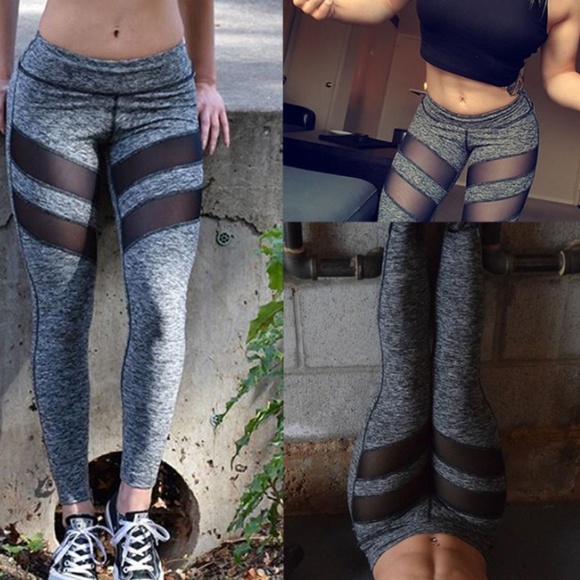 Pants - yoga pants workout 🏋️‍♀️ leggings mesh large